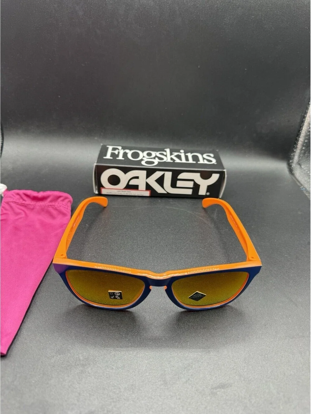 Oakley Frogskin Orange Navy/Prizm Ruby Lenses OO9013-G455